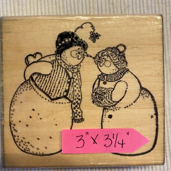 Mrs and Mr Snowman Christmas Stamp - Picture 3 of 4
